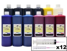 12x500ml Ink Refill Kit for CANON PFI-1100, PFI-1300, PFI-1700